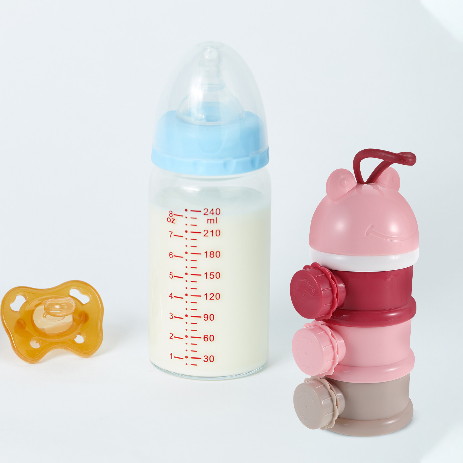 Formula Dispenser Portable - Portable 3-Layer Rotating Formula Container Vibrant