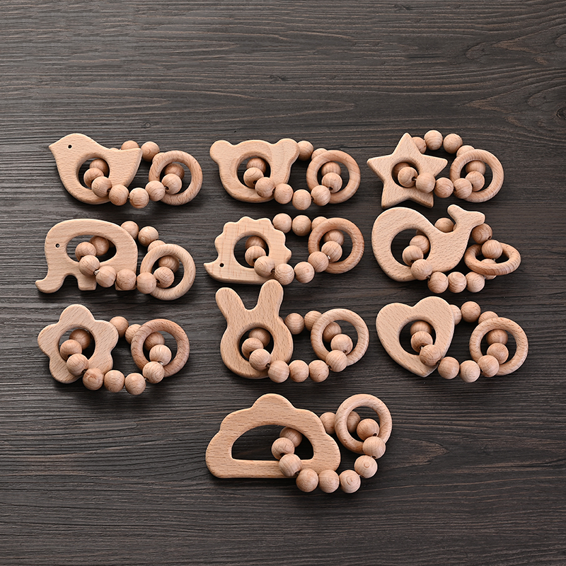 1Pcs Baby Wooden Teether Ring  - Baby Food Name recensie en prijs
