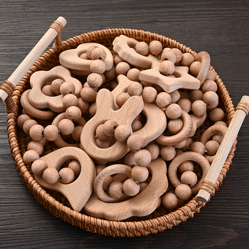 1Pcs Baby Wooden Teether Ring  - Baby Food Name recensie en prijs