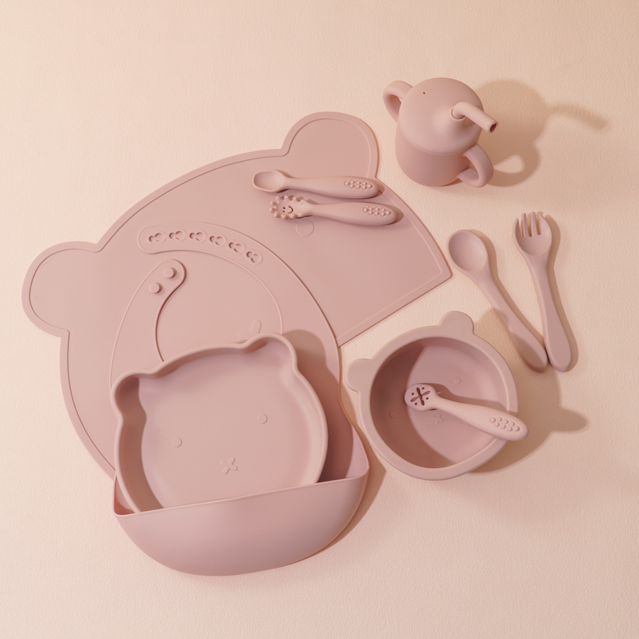 8PCS Silicone Baby Feeding Set - Baby Food Table recensie en prijs