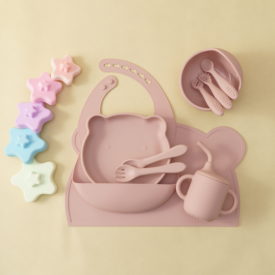 8PCS Silicone Baby Feeding Set - Baby Food Table recensie en prijs
