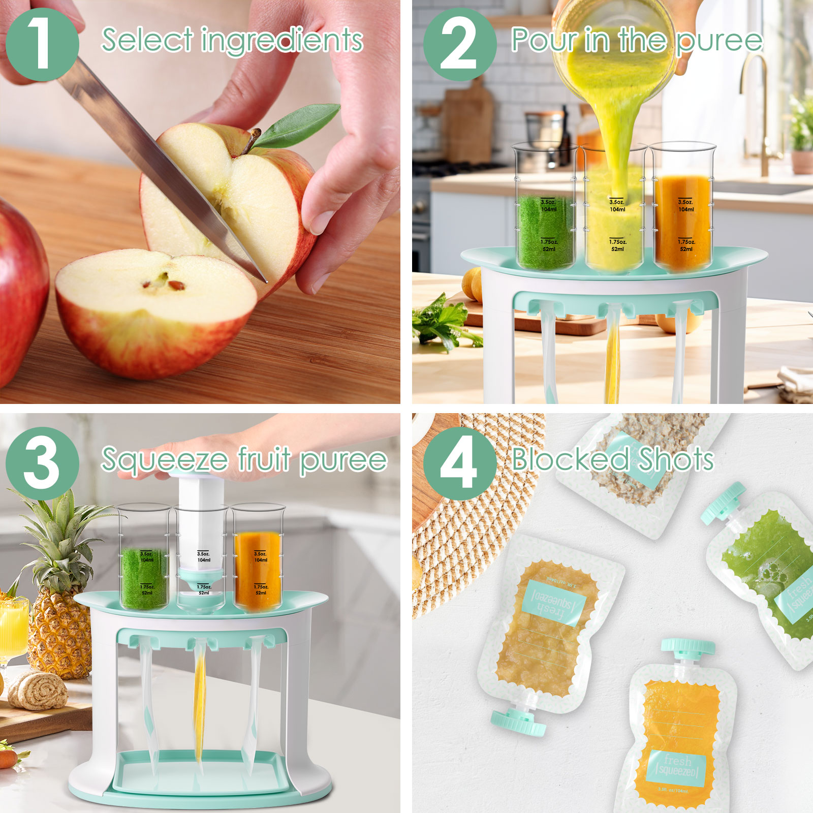 Squeeze Station for Baby Reusa - Baby Food Pouches 1 Year Old recensie en prijs
