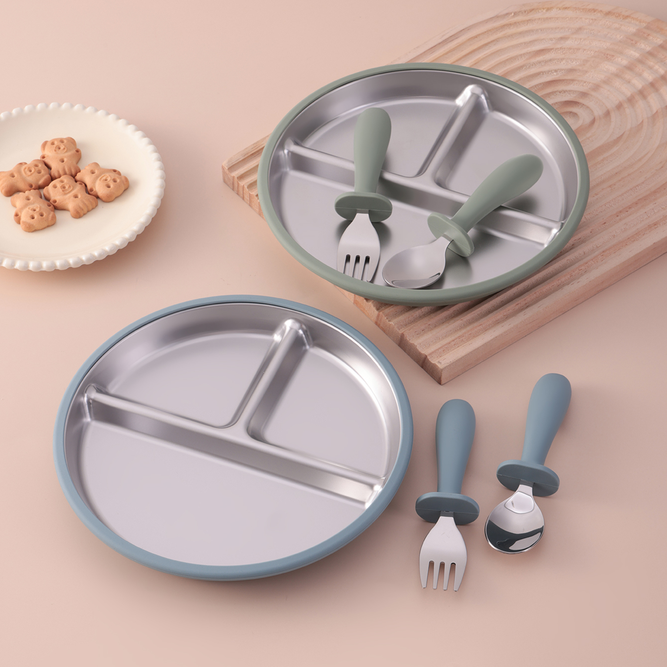 3PCS Silicone Stainless Steel  - Baby Food Table recensie en prijs