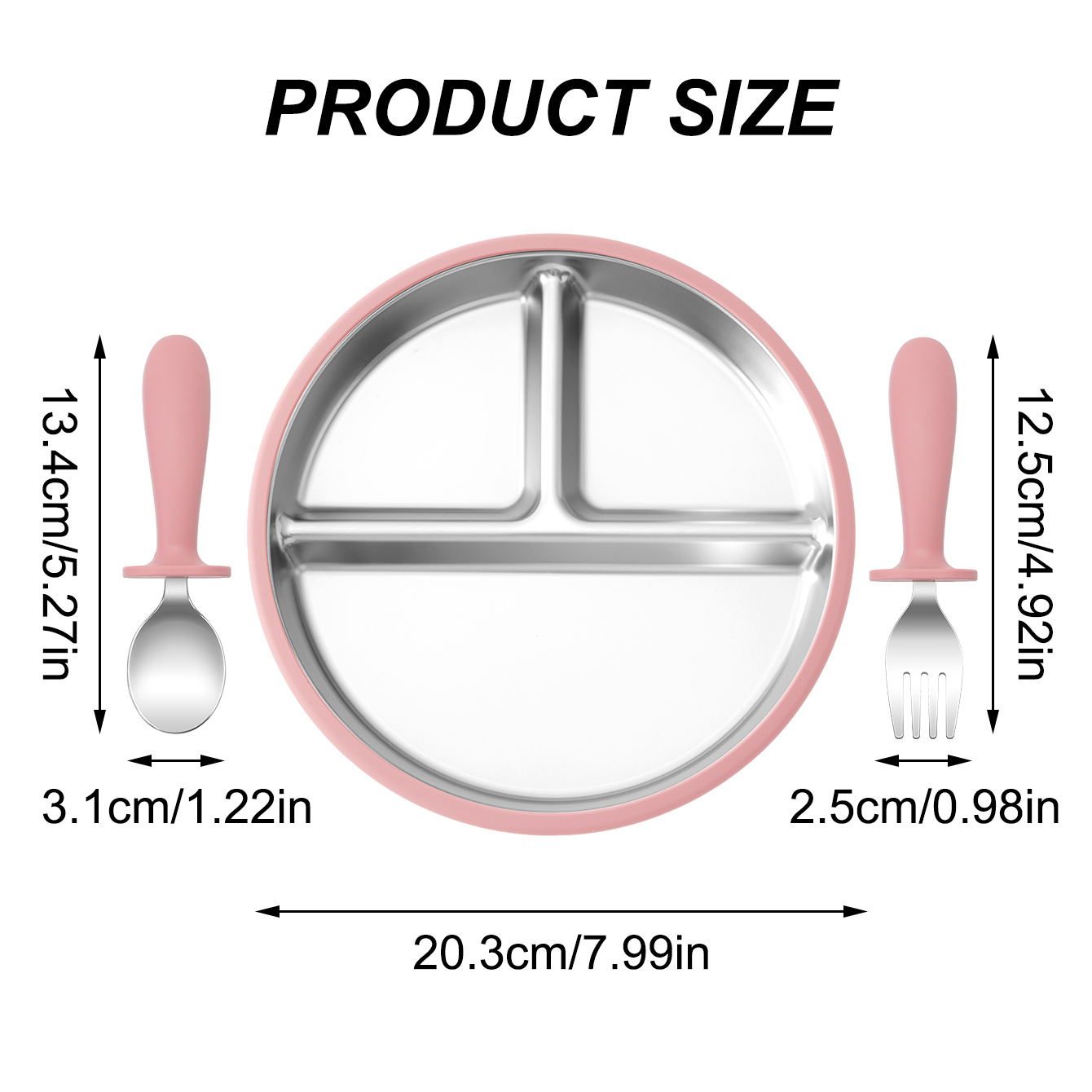 3PCS Silicone Stainless Steel  - Baby Food Table recensie en prijs
