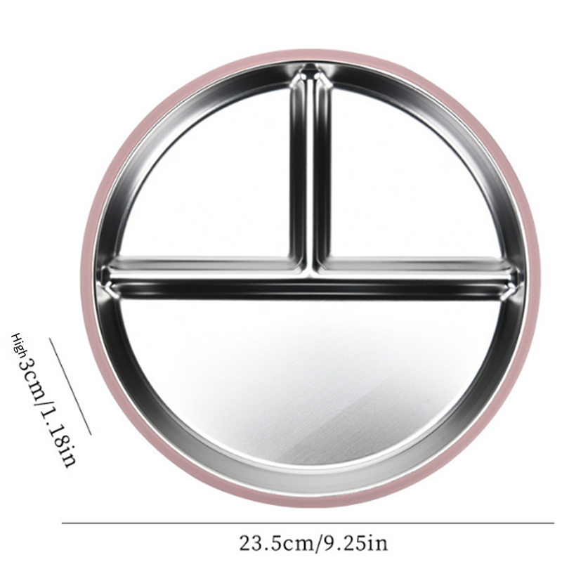 2PCS Stainless Steel Kids Plat - Plate Suction Toddler recensie en prijs
