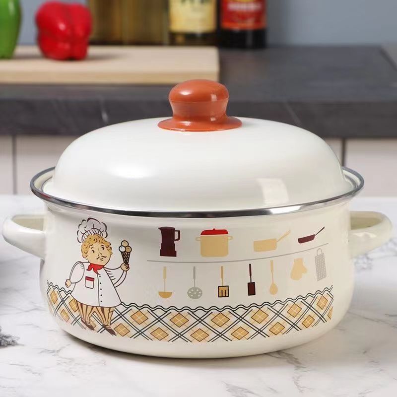 Enamel Soup Pot Thickened Kitc - Baby Food Oats recensie en prijs