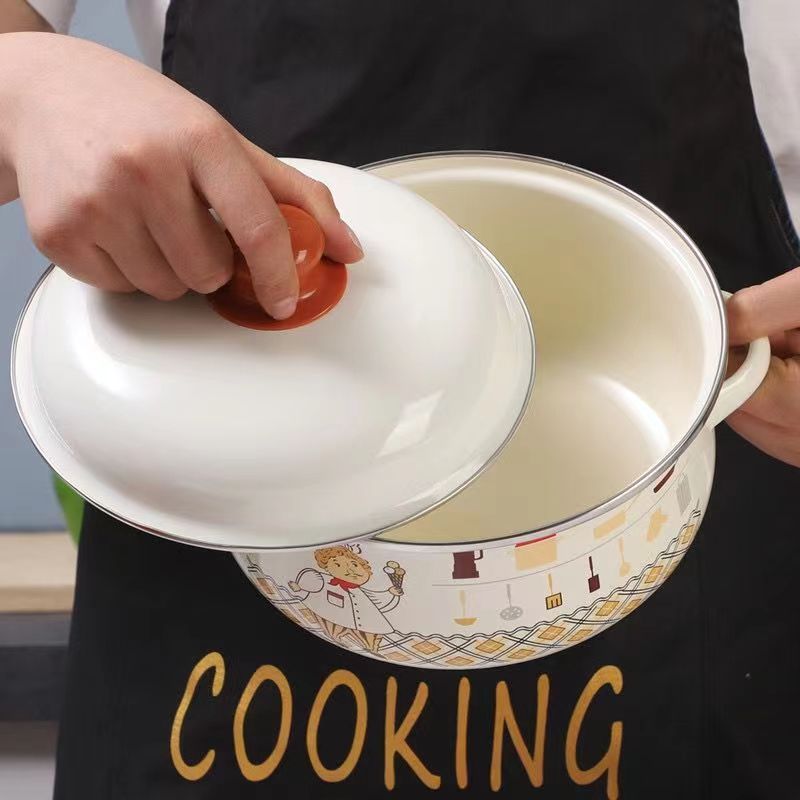 Enamel Soup Pot Thickened Kitc - Baby Food Oats recensie en prijs