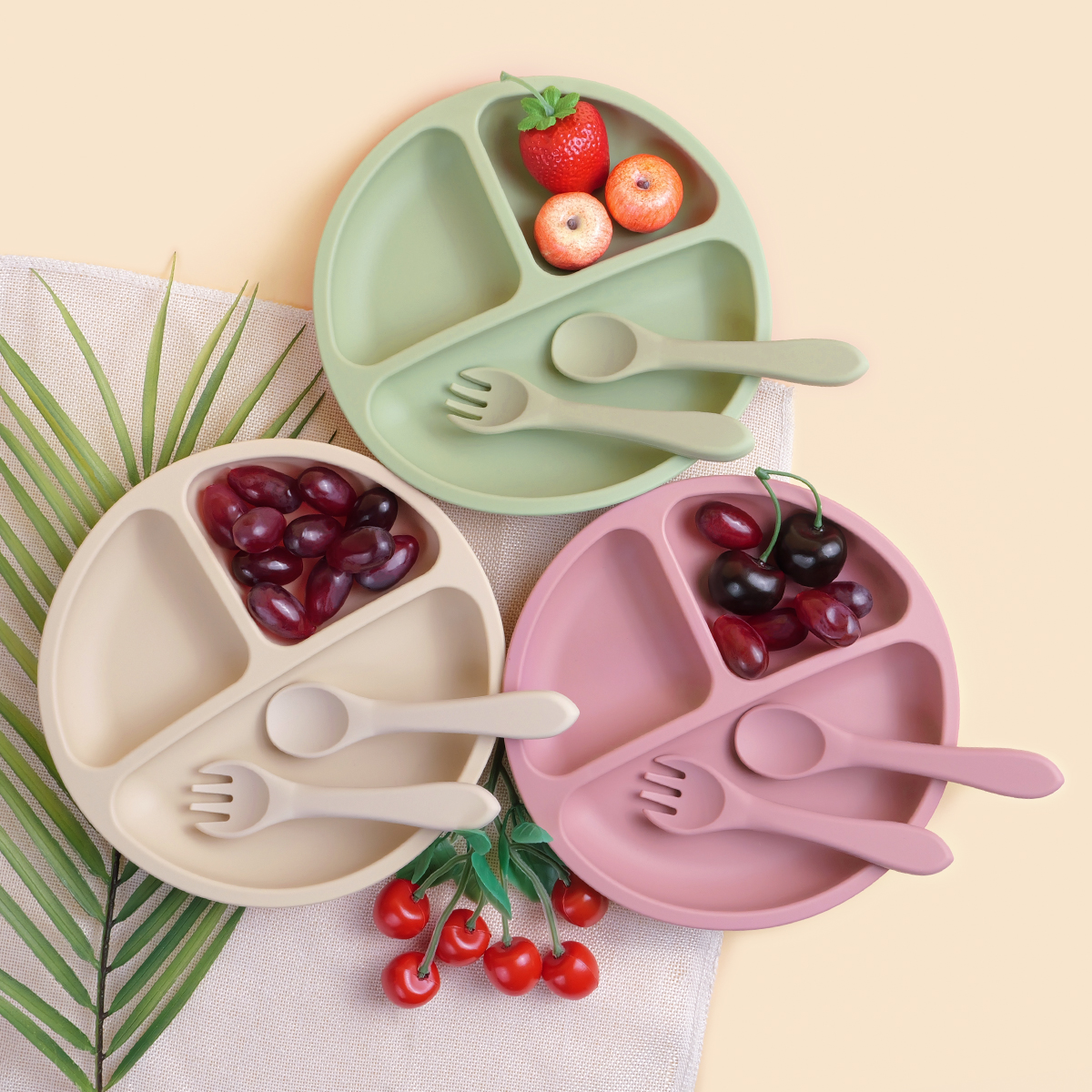 3pcs Baby Silicone Dining Plat - Plate Suction Toddler recensie en prijs