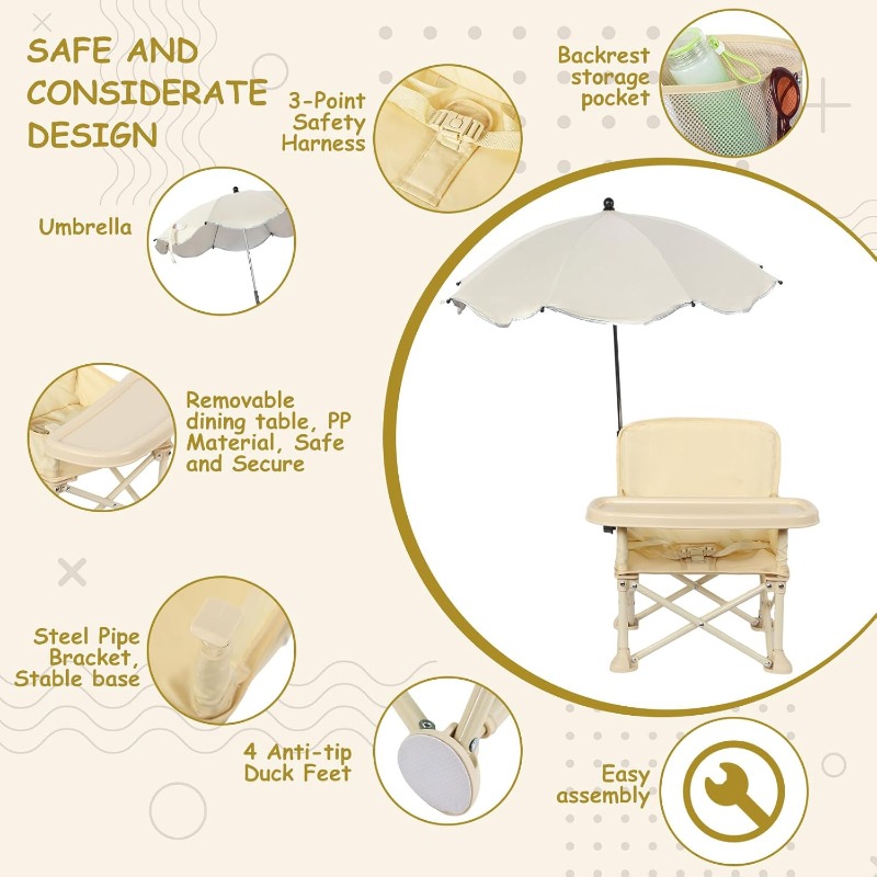 Baby Outdoor Beach Chair with  - Baby Food Table recensie en prijs