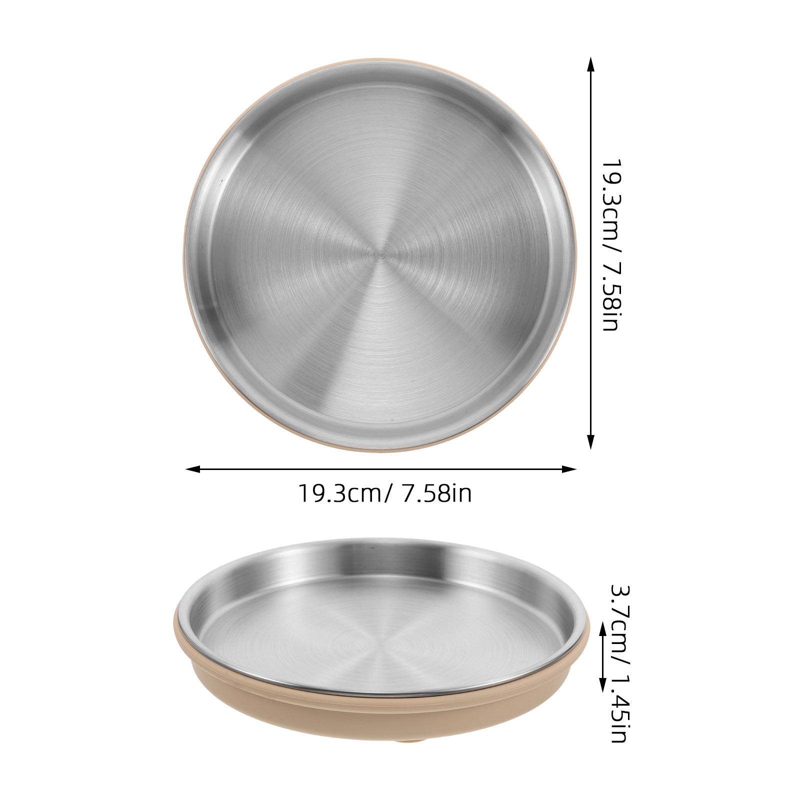 Stainless Steel Round Toddler  - Plate Suction Toddler recensie en prijs