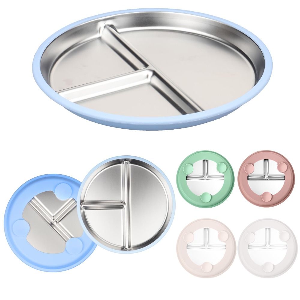 Stainless Steel Kids Plate wit - Plate Suction Toddler recensie en prijs