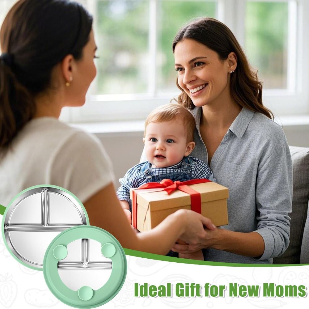 Stainless Steel Kids Plate wit - Plate Suction Toddler recensie en prijs