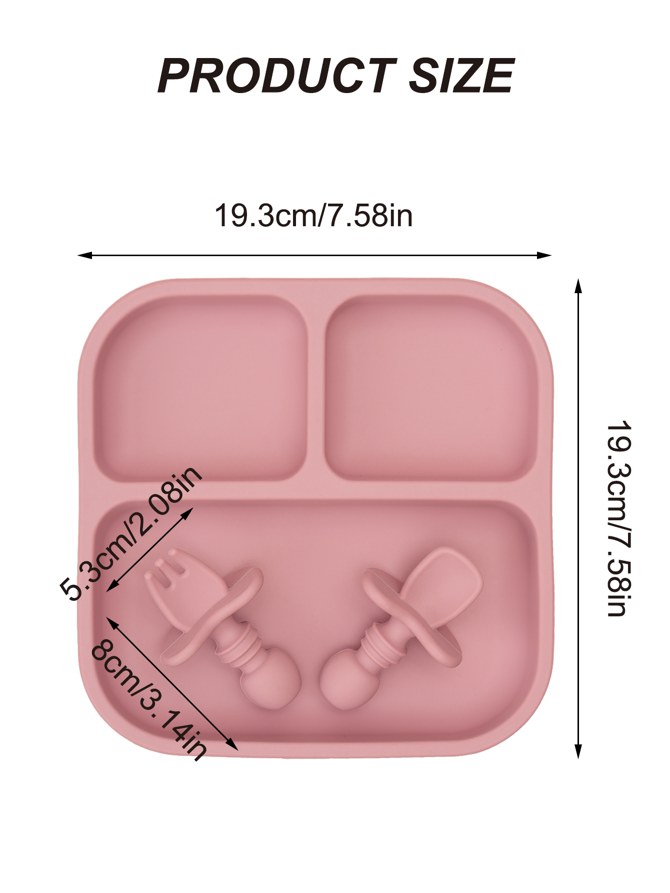 2PCS Colorful Silicone Baby Fe - Plate Suction Toddler recensie en prijs