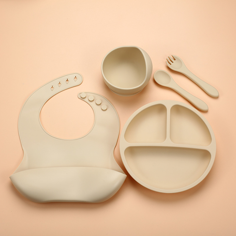 5Pcs Silicone Baby Feeding Set - Plate Suction Toddler recensie en prijs