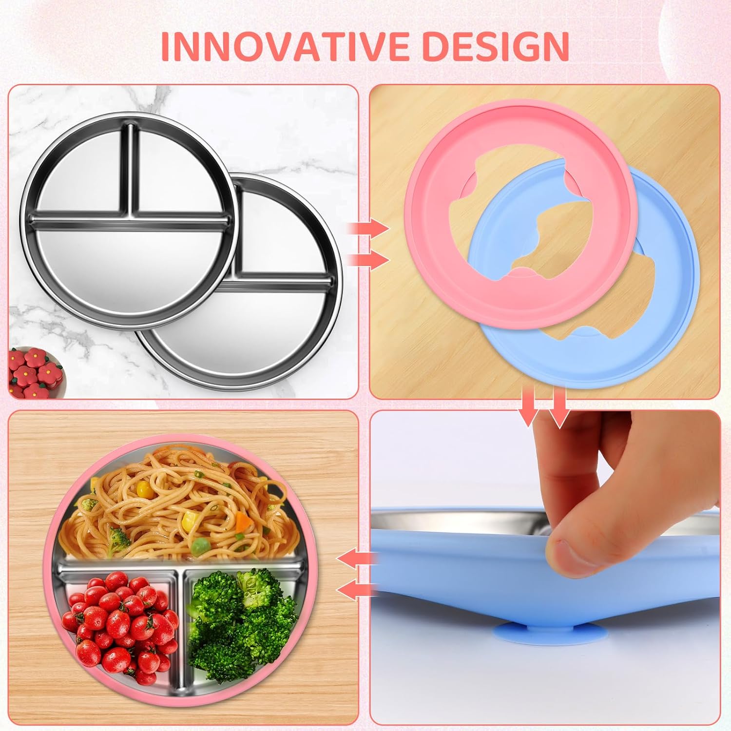 9 Inch Stainless Steel Toddler - Plate Suction Toddler recensie en prijs