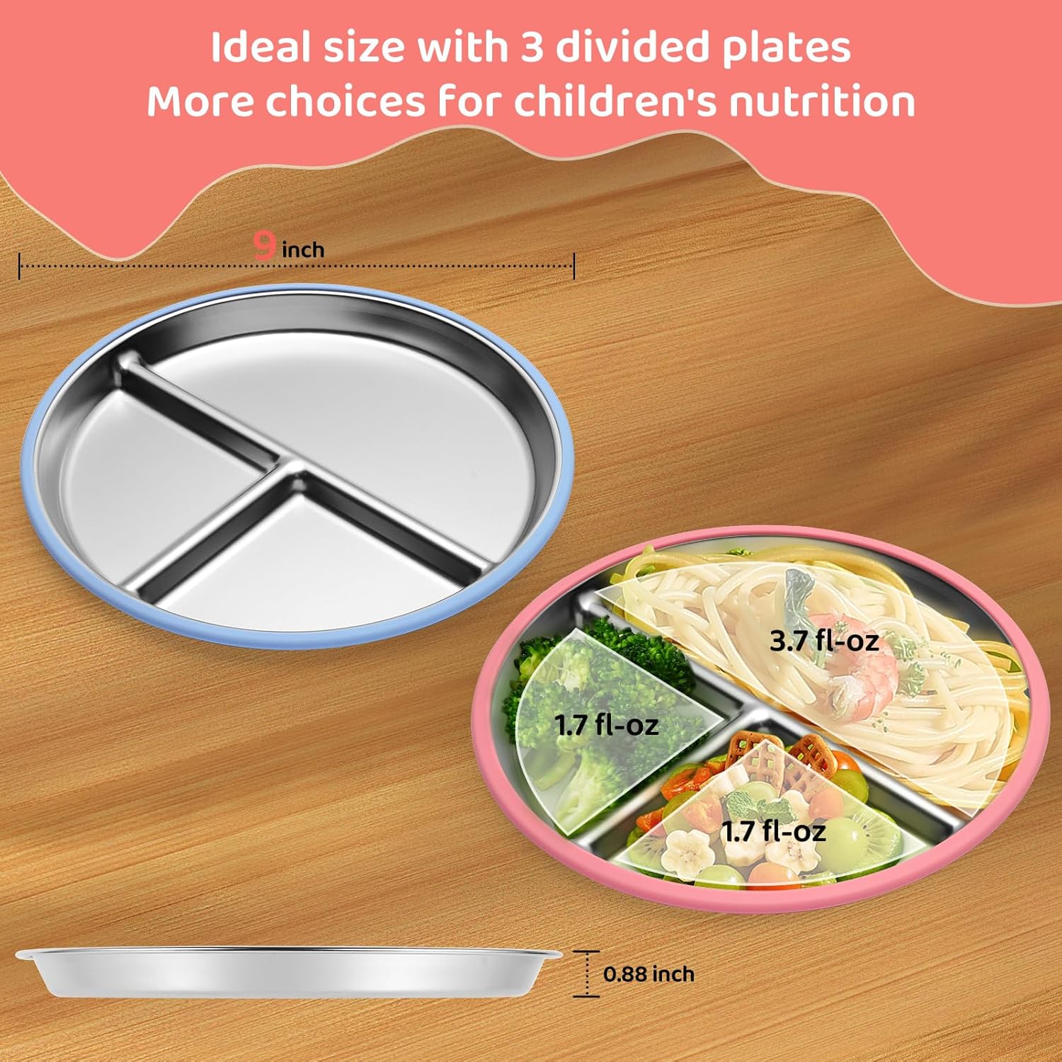 9 Inch Stainless Steel Toddler - Plate Suction Toddler recensie en prijs