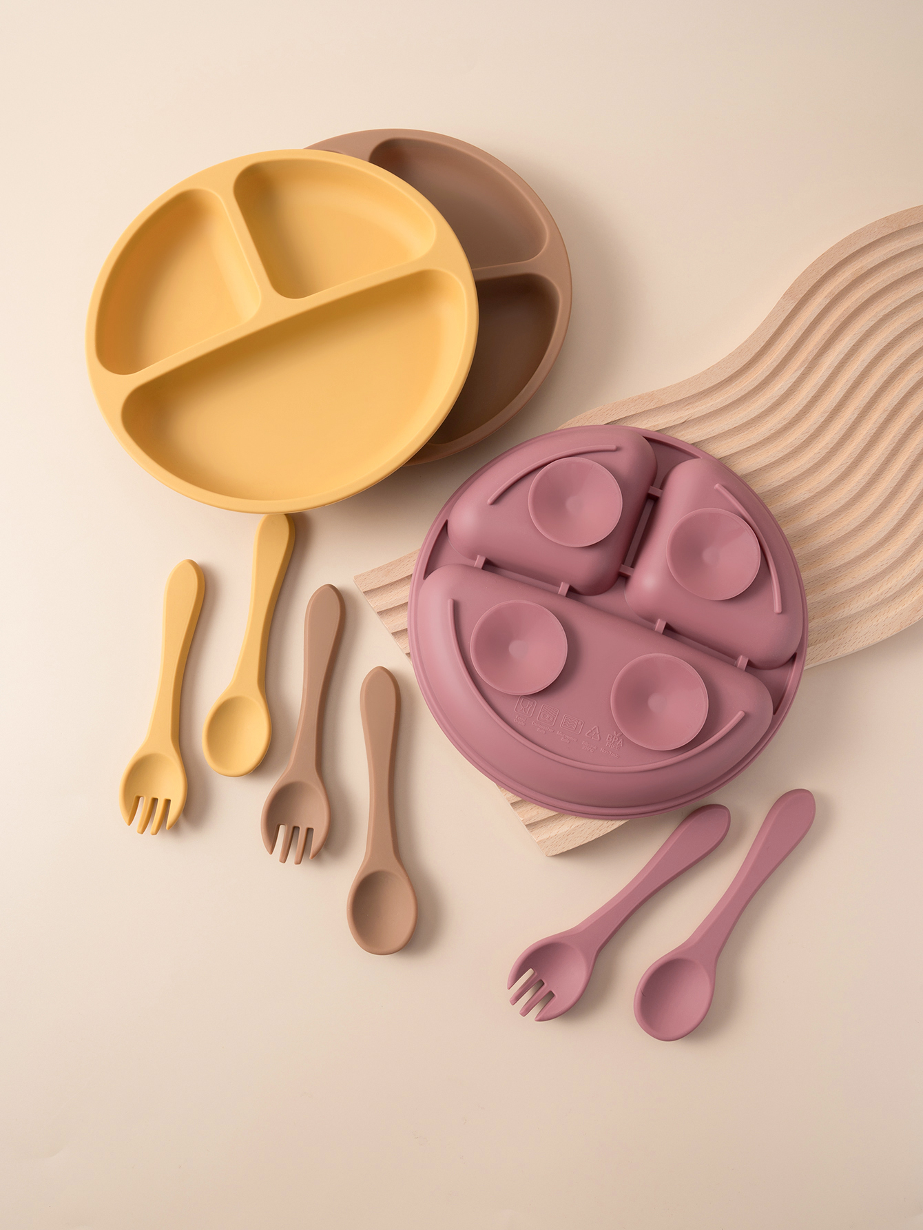 3PCS Silicone Baby Feeding Set - Plate Suction Toddler recensie en prijs