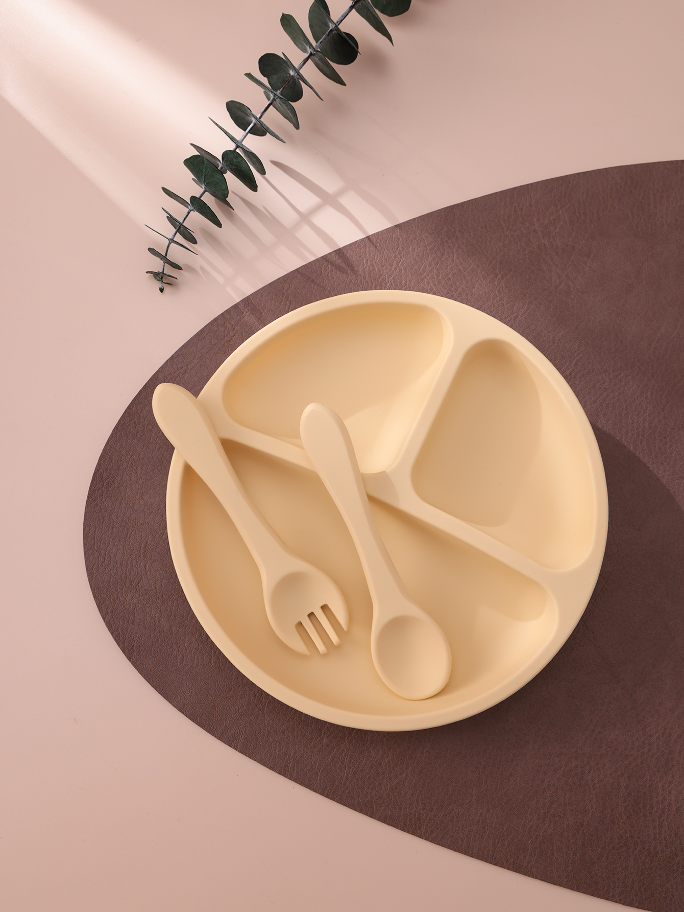 3PCS Silicone Baby Feeding Set - Plate Suction Toddler recensie en prijs