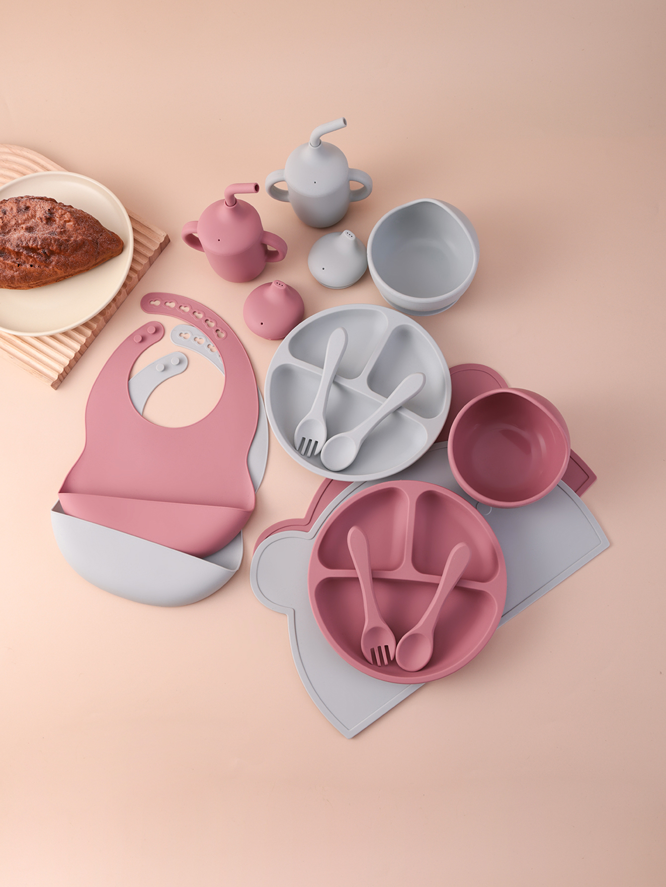 7PCS Silicone Baby Feeding Set - Plate Suction Toddler recensie en prijs