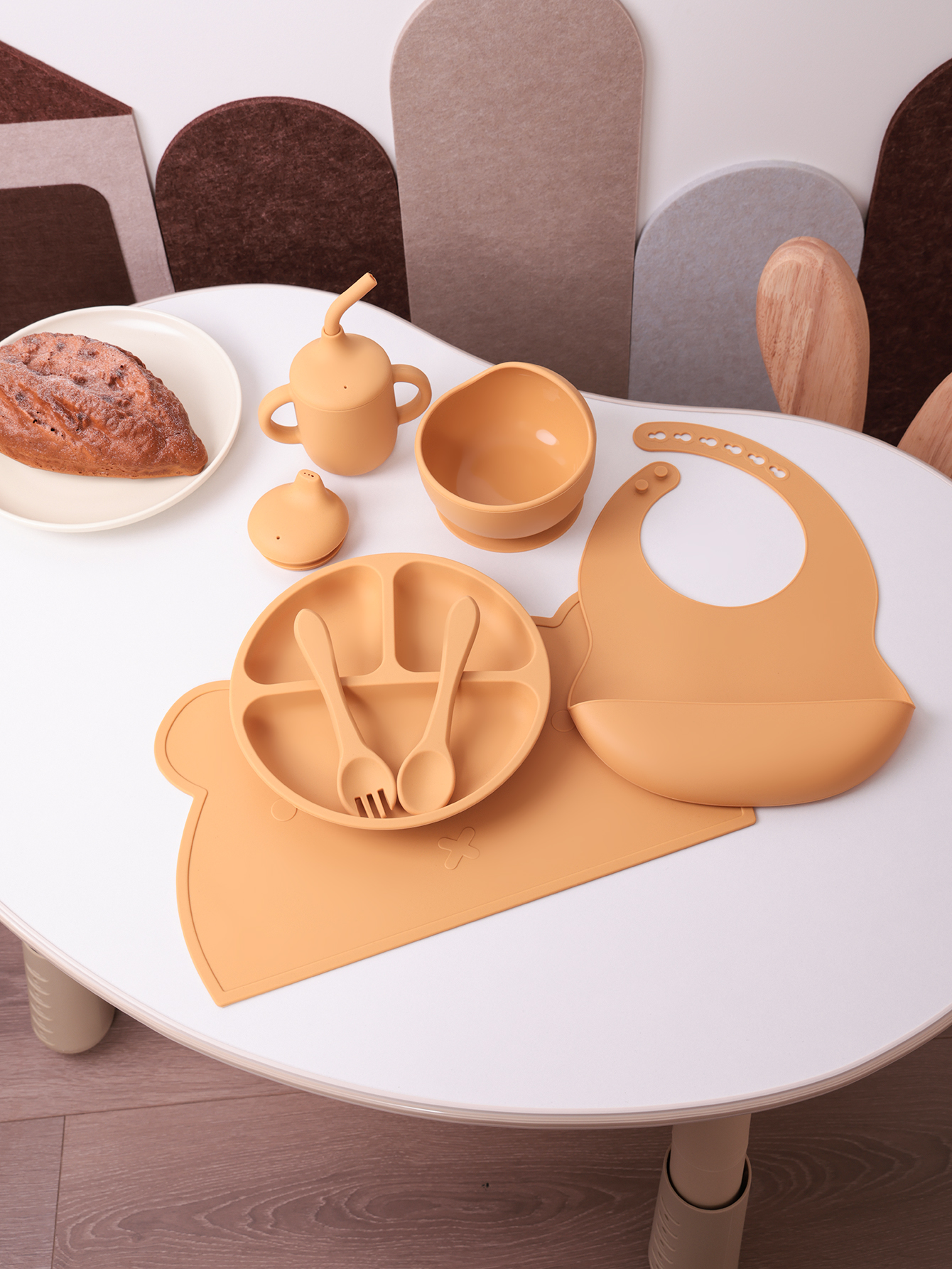 7PCS Silicone Baby Feeding Set - Plate Suction Toddler recensie en prijs
